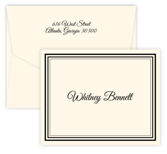 Tri-Border Folded Note Cards